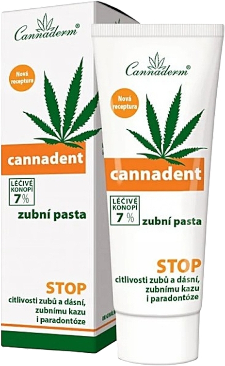 Зубная паста с конопляным маслом - Cannaderm Cannadent — фото N1