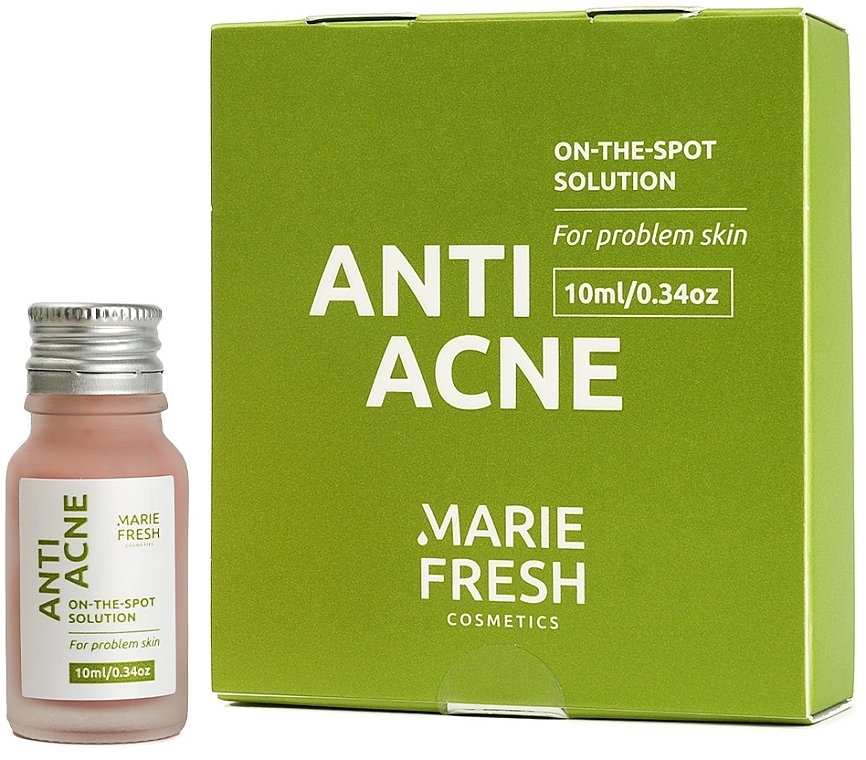 Точковий засіб-концентрат від прищів, вугрів та запалень локальної дії - Marie Fresh Cosmetics Anti Acne On-The-Spot Solution — фото N1