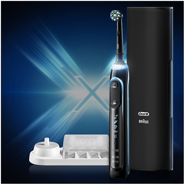 Электрическая зубная щетка, черная - Oral-B Genius X 20000 Black Luxe — фото N4