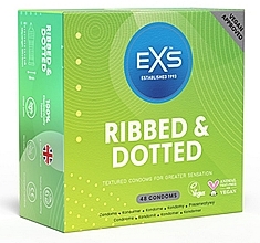 Презервативы ребристые с точками - EXS Ribbed & Dotted Condoms — фото N1