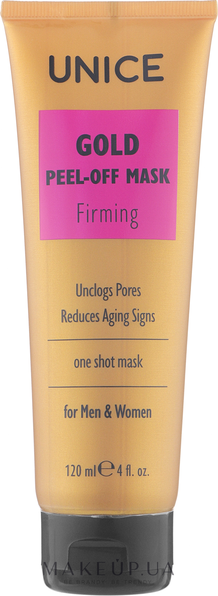 Золотая маска-пленка - Unice Black Peel-Off Mask Firming — фото 120ml