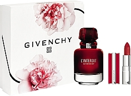 Givenchy L'Interdit Rouge - Набор (edp/50ml + lipstick/1,5g) — фото N1