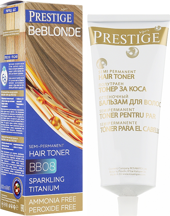Оттеночный бальзам для волос - Vip's Prestige BeBlond Semi-Permanent Hair Toner