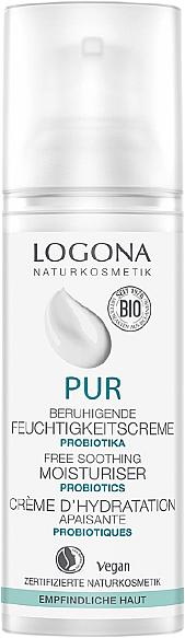 Успокаивающий крем для лица с пробиотиками - Logona Pur Soothing Moisturiser — фото N1
