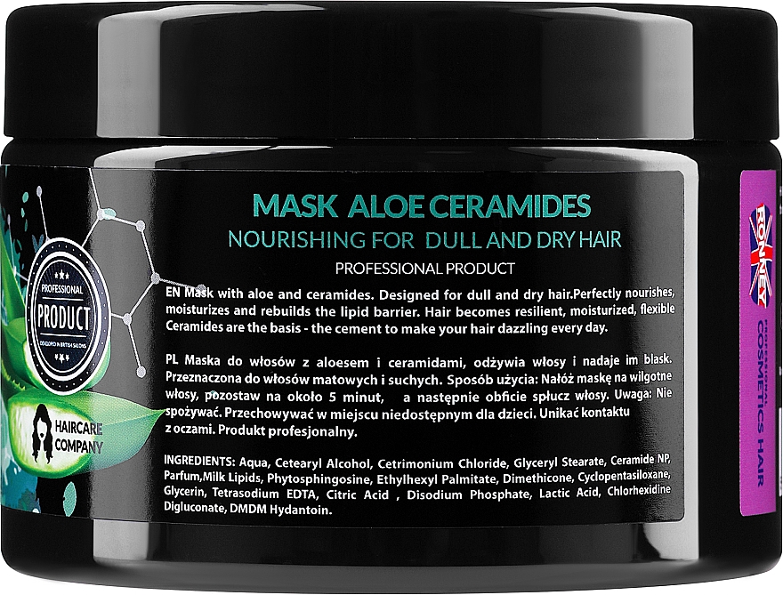 Маска для сухих и тусклых волос - Ronney Professional Aloe Ceramides Mask Nourishing — фото N2