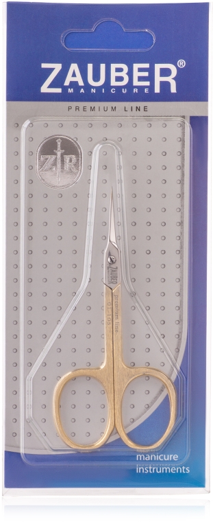 Ножницы для кутикул золотые, 01-105 - Zauber Premium — фото N1