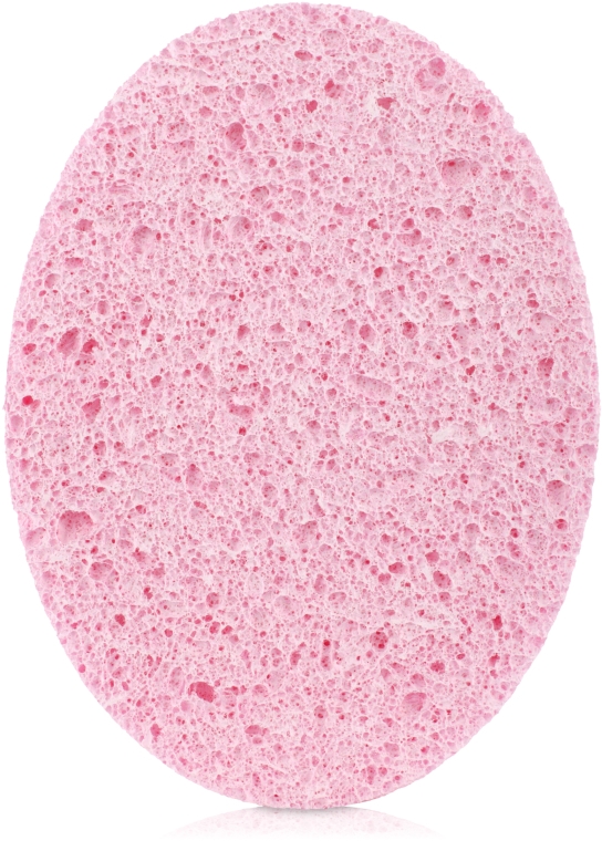 Спонж для умивання "Овал", SP-502, 7,5 х 10,5 см., рожевий - Silver Style — фото N1