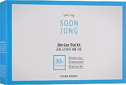 Духи, Парфюмерия, косметика Набор миниатюр для проблемной кожи - Etude Soonjung Skin Care Trial Kit (emulsion/15ml + toner/15ml + cr/7ml + balm/5ml)