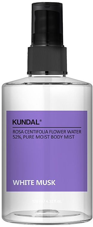 Спрей для тела "Белый мускус" - Kundal Pure Moist Body Mist White Musk — фото N1