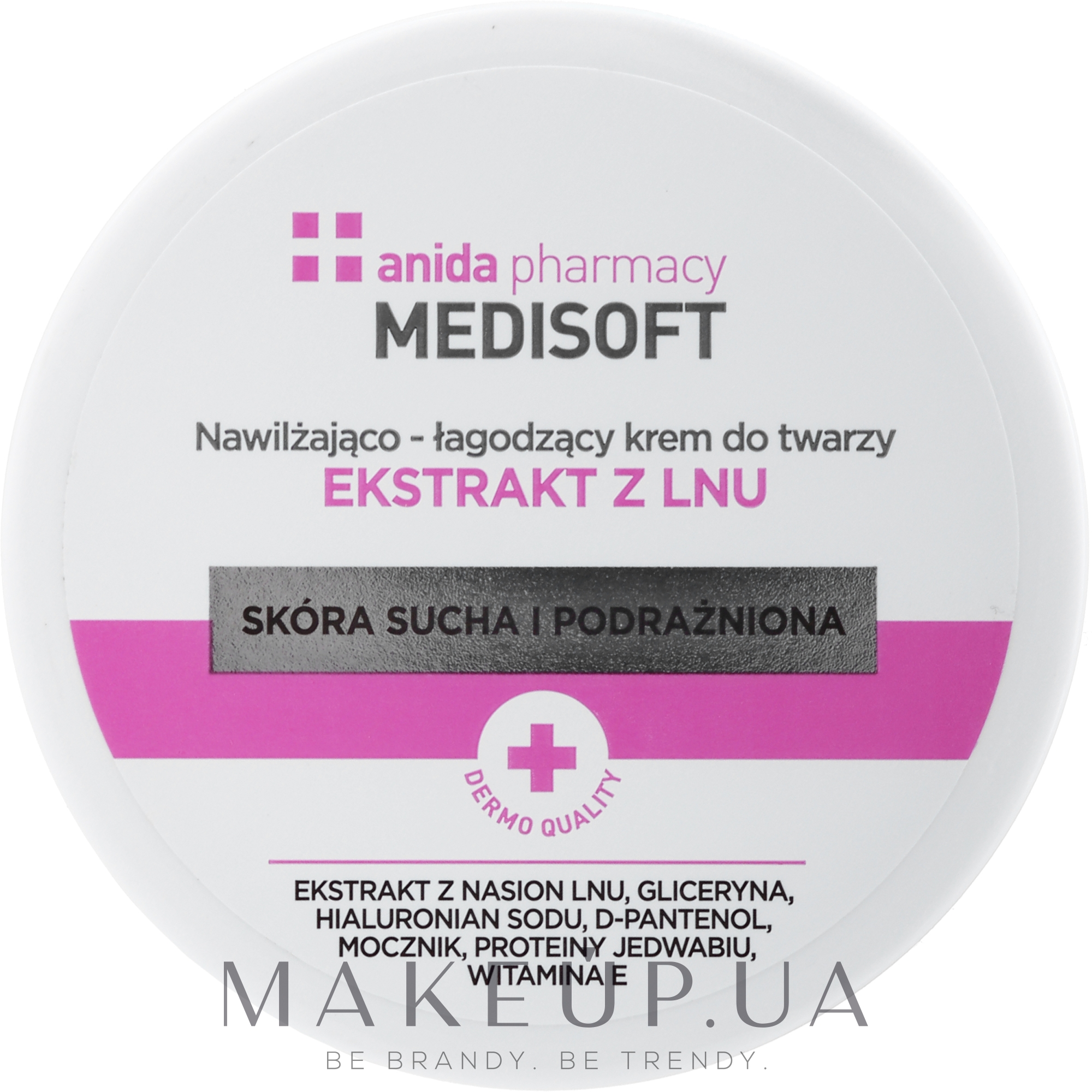 Крем для обличчя з екстрактом льону - Anida Pharmacy Medisoft Face Cream Linen — фото 100ml