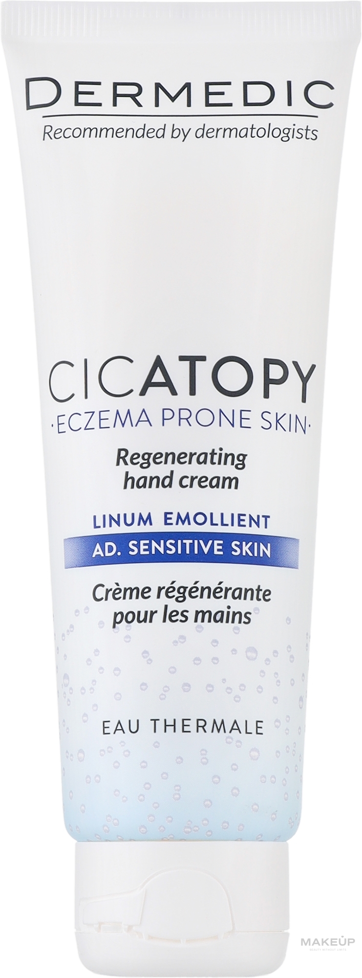 Відновлюючий крем для шкіри рук схильної до екземи різної етіології, в тому числі атопічної шкіри - Dermedic Cicatopy Regenerating Hand Cream — фото 75ml