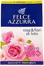 Ароматическое саше "Роза и цветок лотоса" - Felce Azzurra Sachets Rose and Flowers Of Lotus — фото N1