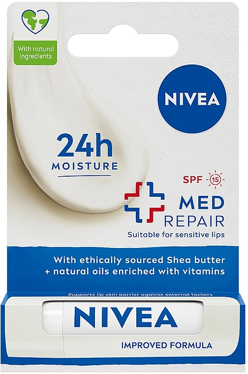 Бальзам-догляд для губ - NIVEA Med Repair Lip Balm SPF15