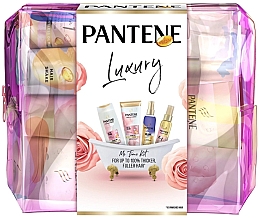 Набор - Pantene Luxury Me Time Kit (shmp/300ml + h/cond/200ml + h/spray/150ml + h/oil/150ml + bag) — фото N1