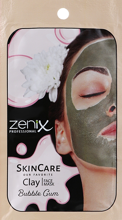 Глиняная маска для лица с запахом жвачки - Zenix Clay Face Mask — фото N1