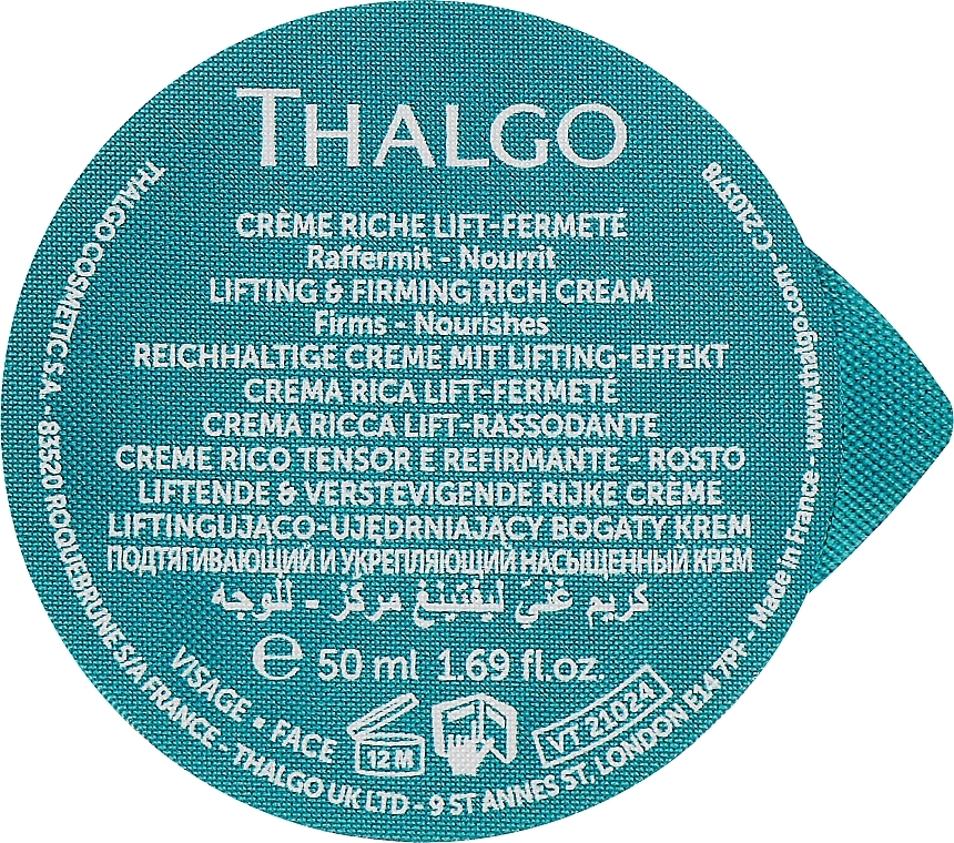 Насыщенный подтягивающий и укрепляющий крем для лица - Thalgo Silicium Lift Intensive Lifting & Firming Rich Cream (сменный блок) — фото N1