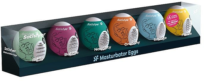 Набор - Satisfyer Masturbator Egg 6er Set assorted — фото N1