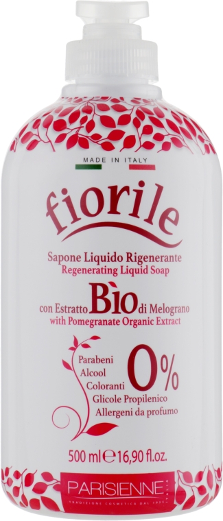 Жидкое мыло "Гранат" - Parisienne Italia Fiorile Pomergranate Liquid Soap — фото N1