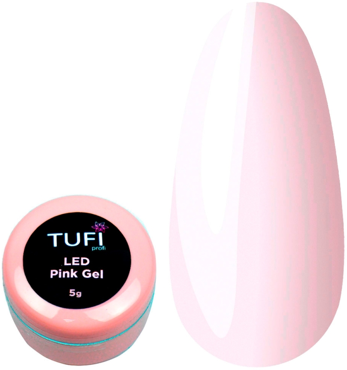 Гель для наращивания ногтей "Pink" - Tufi Profi Led Gel