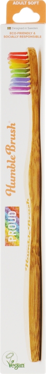Зубная щетка бамбуковая "Радуга", мягкая - The Humble Co. — фото N1