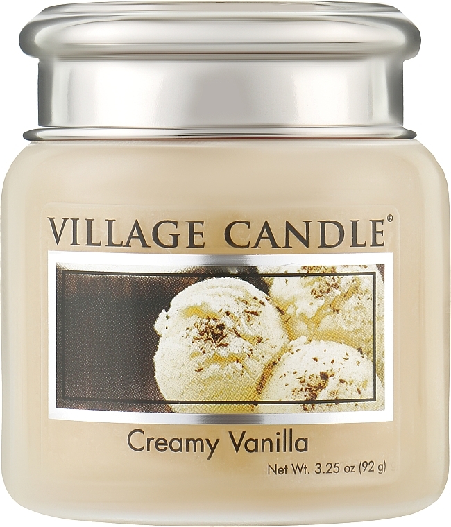 Ароматична свічка в банці "Вершки з ваніллю" - Village Candle Creamy Vanilla — фото N1