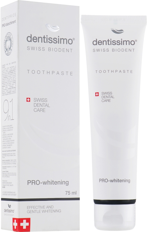 Отбеливающая зубная паста - Dentissimo Pro-Whitening Tothpaste — фото N2