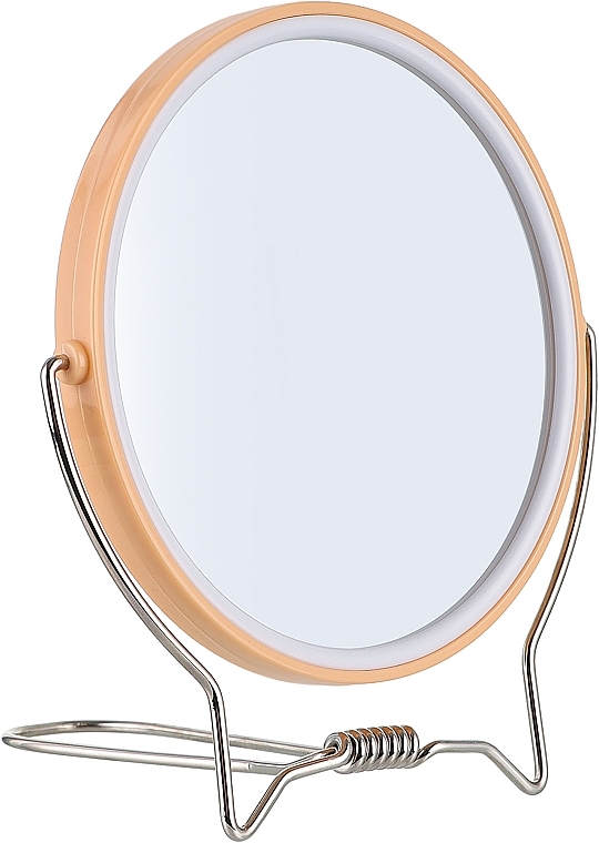 Двостороннє косметичне дзеркало, жовте - Titania  — фото N1