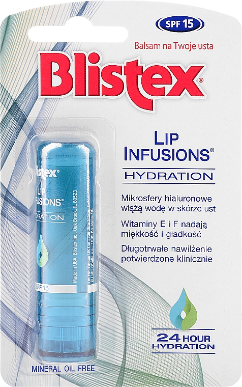 Зволожувальний бальзам для губ - Blistex Lip Infusions Hydration SPF15 — фото N1