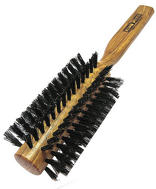 Щетка для волос круглая, 21.5 см, оливковое дерева - Golddachs  — фото N1