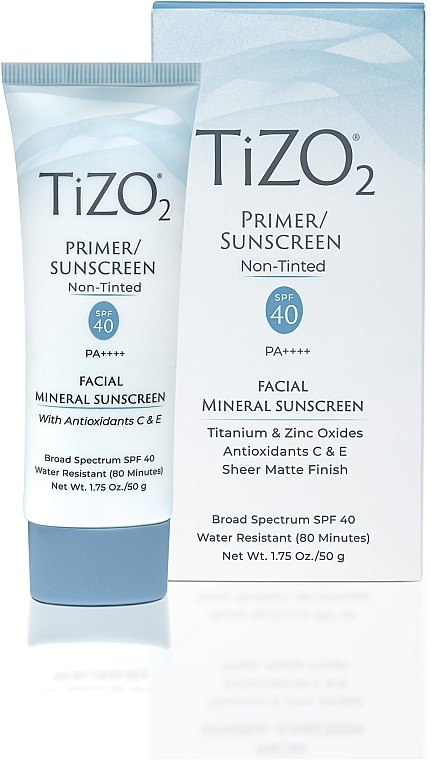 Крем-праймер для лица минеральный, солнцезащитный без оттенка - TiZO 2 Facial Primer Sunscreen Non-tinted SPF 40 — фото N1