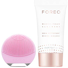 Набор - Foreo Luna Go Set Pearl Pink (f/foam/20ml + massager/1pc) — фото N2