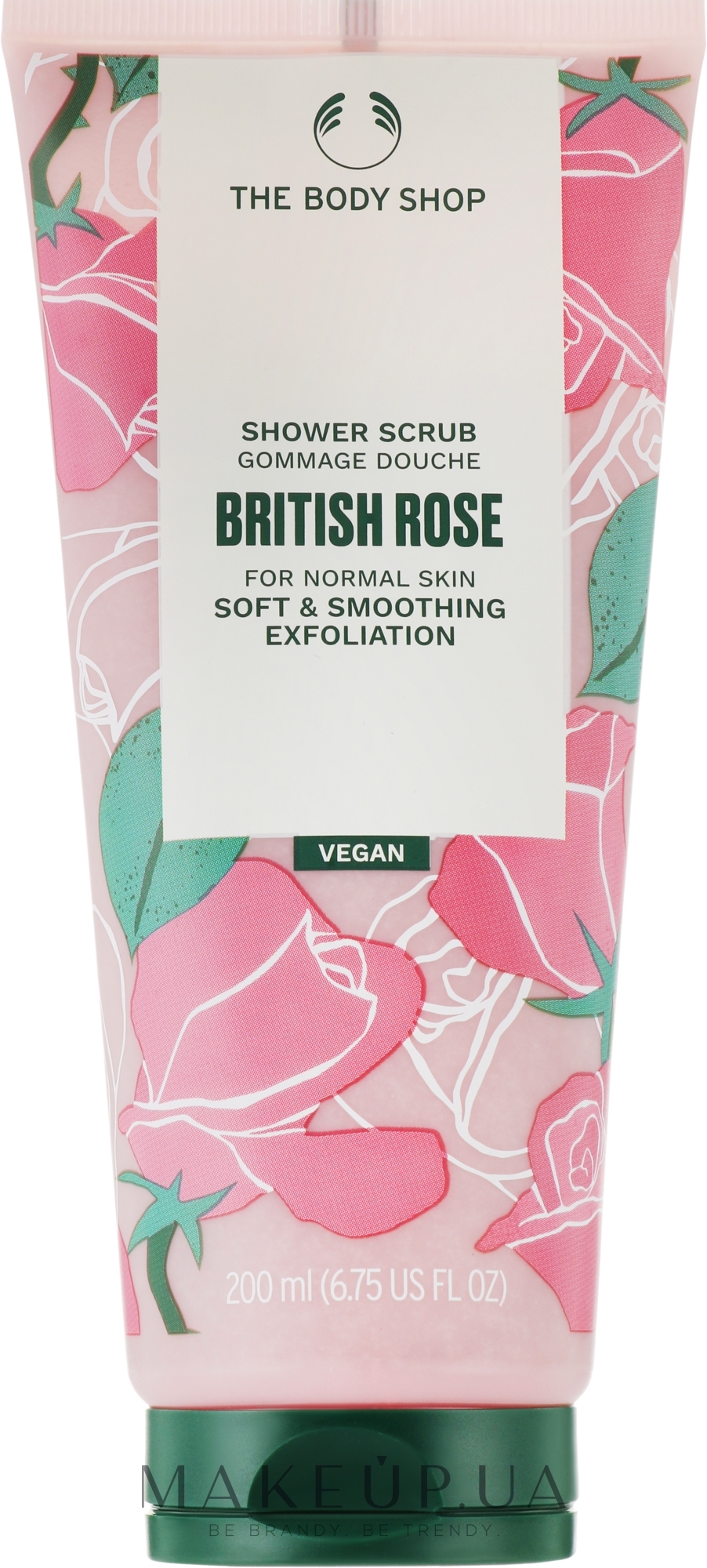 Скраб для тела "Британская роза" - The Body Shop British Rose Shower Scrub — фото 200ml