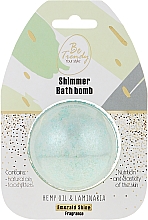 Бомба для ванни "Конопляна олія й ламінарія" - Be Trendy Shimmer Bath Bomb Hemp Oil & Laminaria Emerald Shine — фото N1