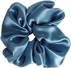 Парфумерія, косметика Резинка для волосся з натурального шовку, пишна, світло-синя - de Lure Scrunchie