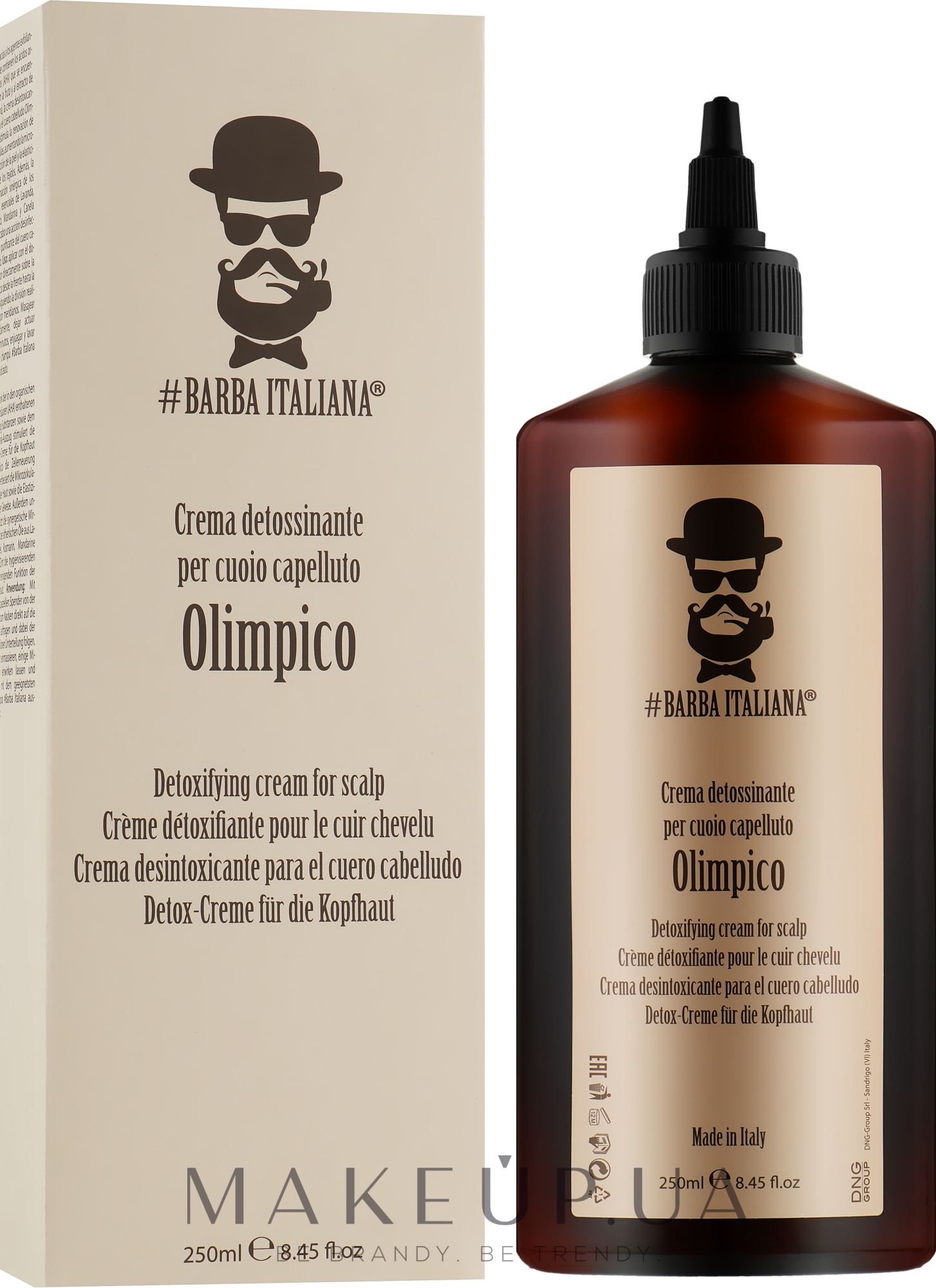 Детоксифікувальний крем для шкіри голови - Barba Italiana Olimpico Detoxifying Cream For Scalp — фото 250ml
