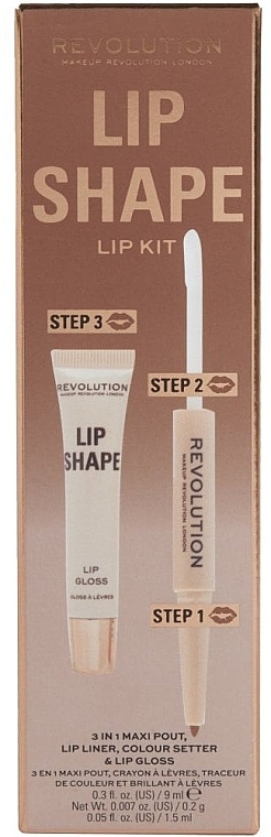 Набір для губ - Makeup Revolution Lip Shape Chauffeur Nude — фото N1
