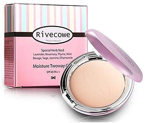 Пудра для обличчя - Rivecowe Moisture Twoway Cake SPF 40 РА++