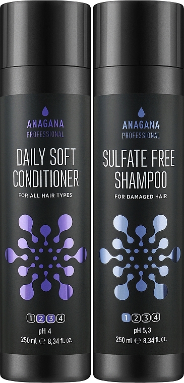 Набор "Бессульфатный" - Anagana Professional Duos Set Sulfate Free For Damaged Hair (shm/250ml + cond/250ml) — фото N2