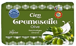 Кусковое крем-мыло "Оливковое" - Cien Olive — фото N1