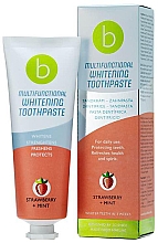 Парфумерія, косметика Багатофункціональна відбілювальна зубна паста "Полуниця й м'ята" - Beconfident Multifunctional Whitening Toothpaste Strawberry Mint