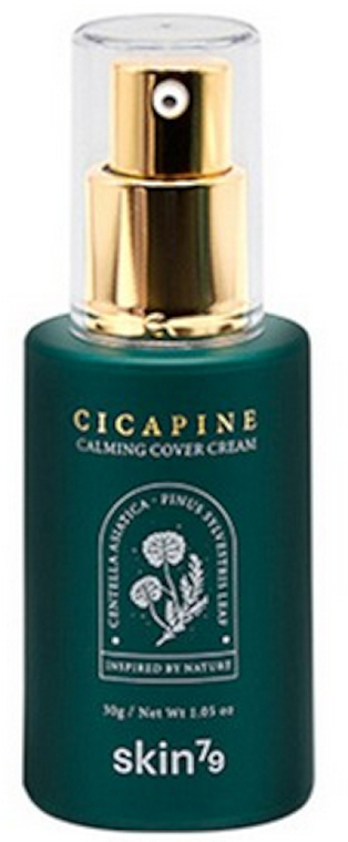Корректирующий крем для лица - Skin79 Cica Pine Calming Cover Cream SPF38/PA++ — фото N1