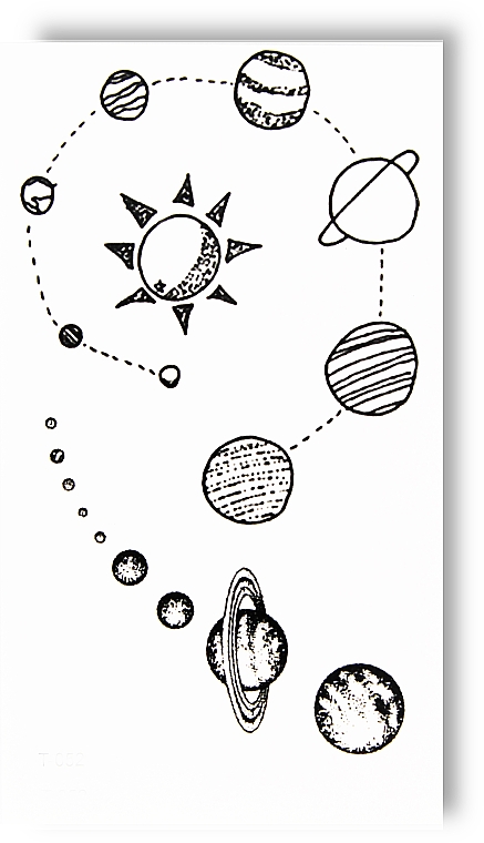 Временное тату "Солнечная система" - Ne Tattoo — фото N2