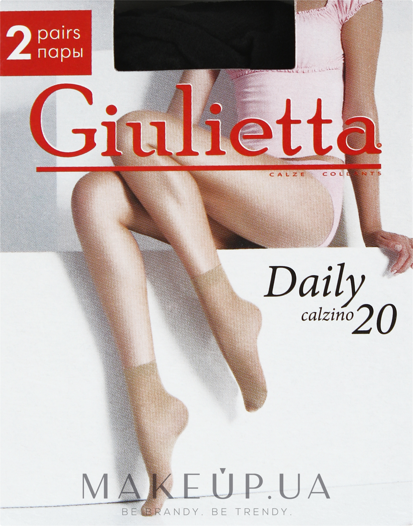 Шкарпетки "Daily 20 Calzino" для жінок, nero - Giulietta — фото 23-25 (35-40)