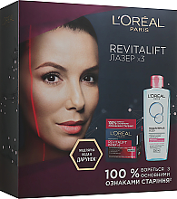 Духи, Парфюмерия, косметика УЦЕНКА Набор - L’Oreal Paris Skin Expert Revitalift Lazer Х3 (micell/water/200ml + cr/50ml) *