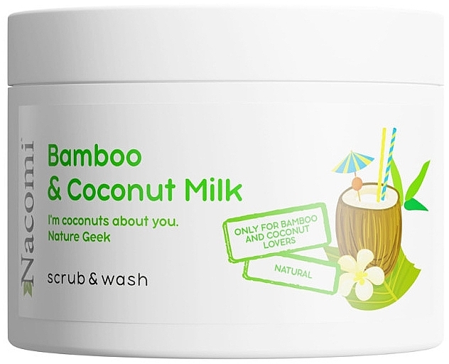 Пінний скраб для тіла з ароматом бамбука та кокосового молока - Nacomi Bamboo And Coconut Milk Scrub & Wash — фото N1