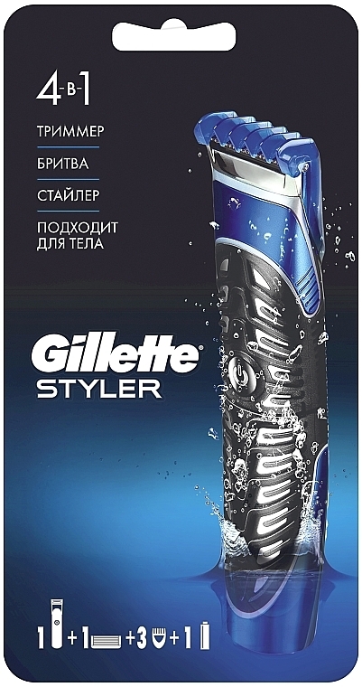 Набор - Gillette Fusion ProGlide Styler (стайлер/1шт + сменная кассета/1шт + насадки/3шт) — фото N2