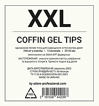 Гелеві тіпси для нарощування "Spletniцa" - Adore Professional Size XXL Gel Tips Coffin — фото N3