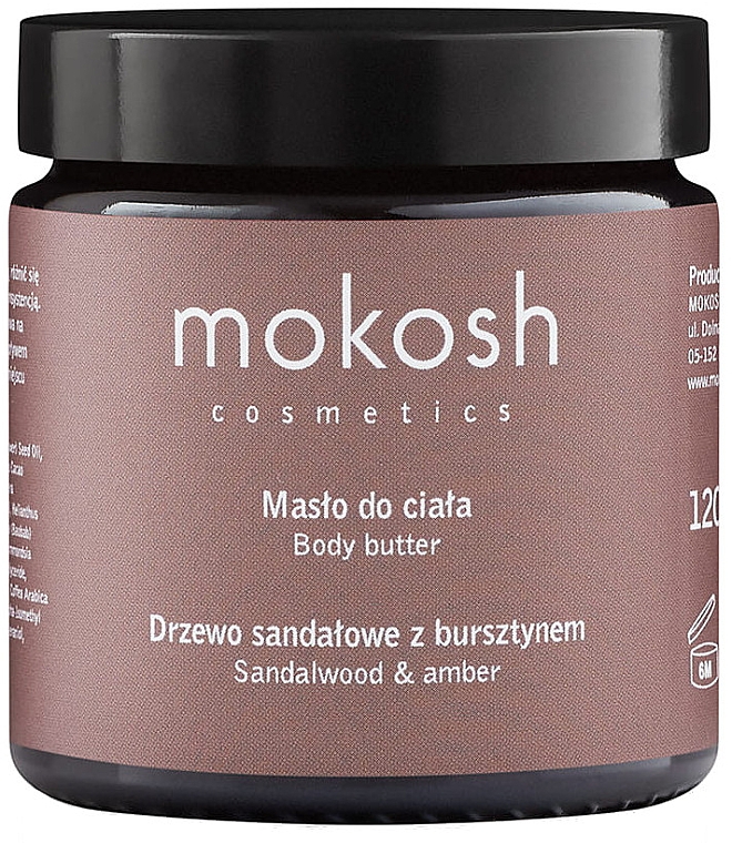 Олія для тіла "Сандалове дерево та амбра" - Mokosh Cosmetics Moisturizing Body Butter Sandalwood & Amber — фото N1