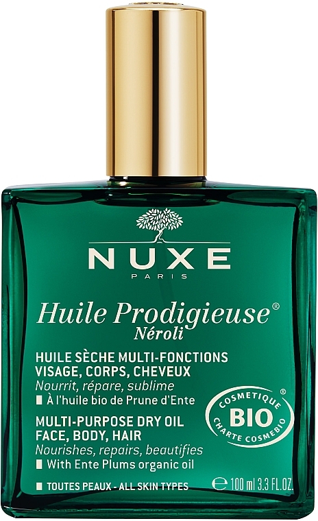 Суха олія для обличчя, тіла й волосся "Неролі" - Nuxe Huile Prodigieuse Neroli Bio — фото N1