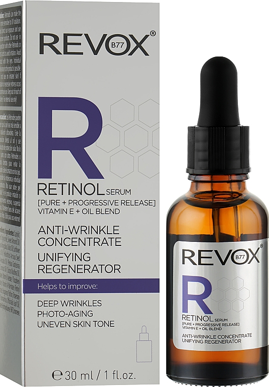 Антивікова регенеруюча сироватка з ретинолом - Revox B77 Retinol Serum Unifying Regenerator — фото N2